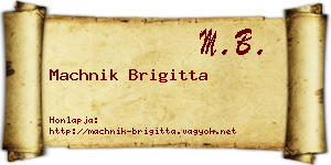 Machnik Brigitta névjegykártya